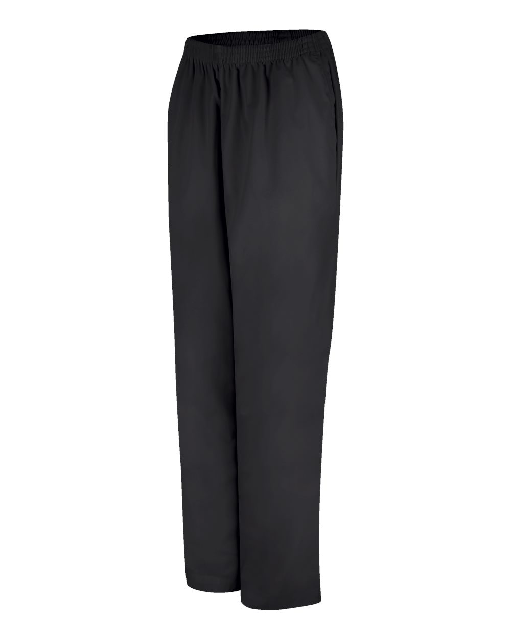 Front View of Black Women's Easy Wear Poplin Slacks - 2P11