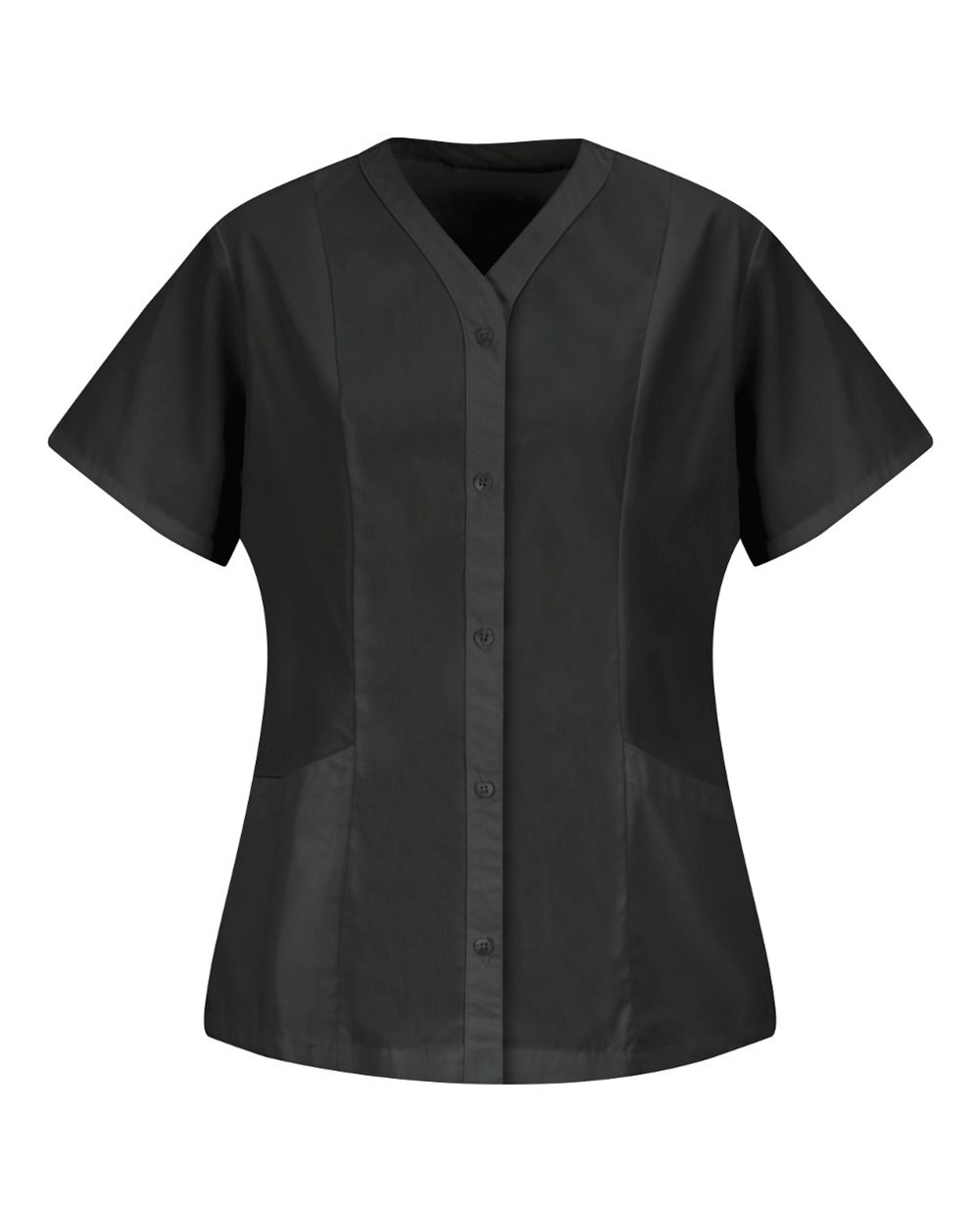 Front View of Black Women's Easy Wear Tunic - 9P01