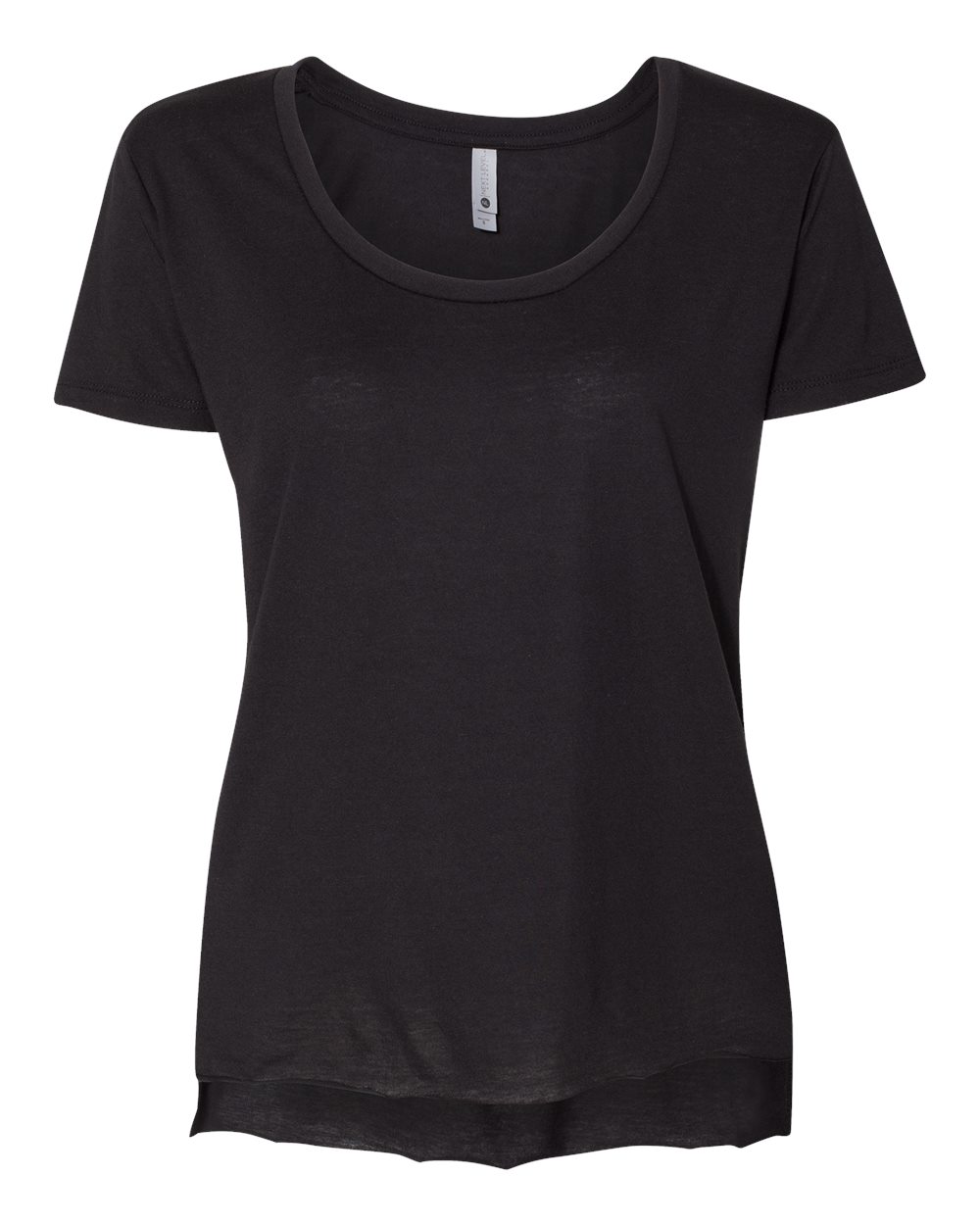 Front View of Black Women's Festival Scoop Neck T-Shirt - 5030