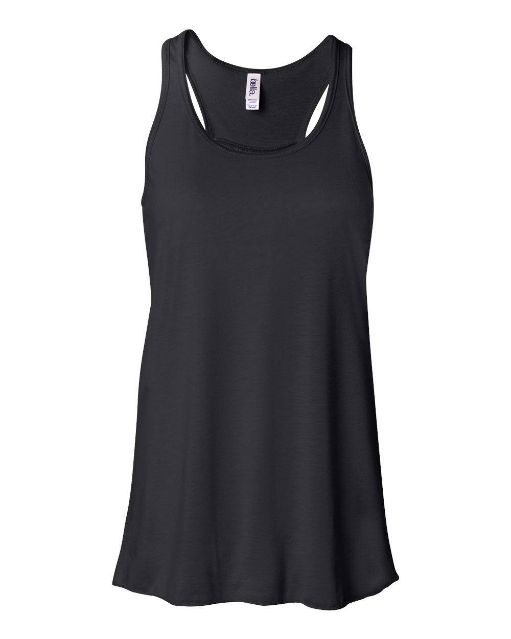 Black Women's Flowy Racerback Tank - 8800