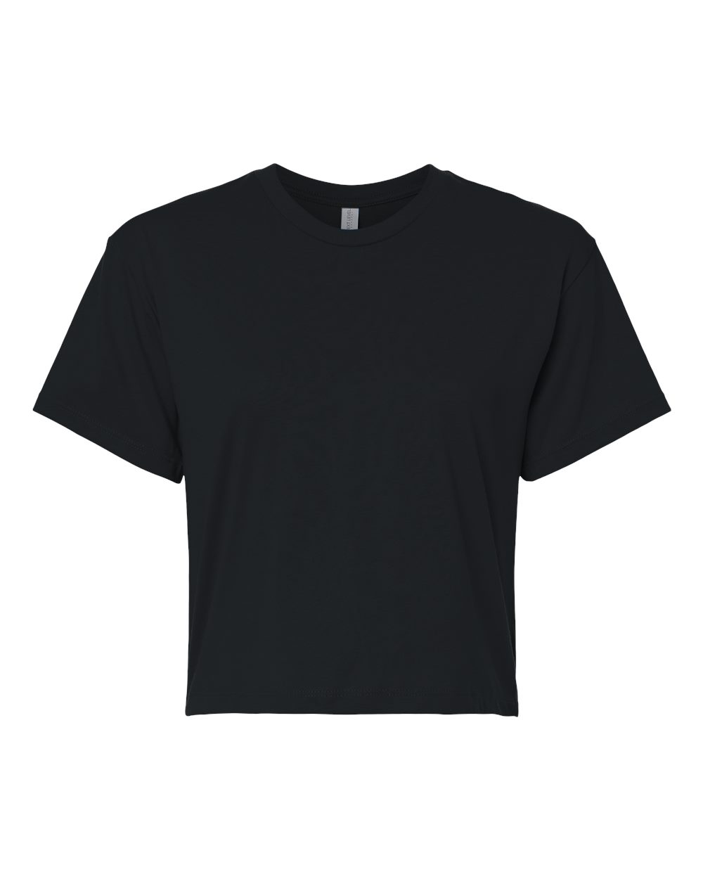 Front View of Black Women's Ideal Crop Top - 1580