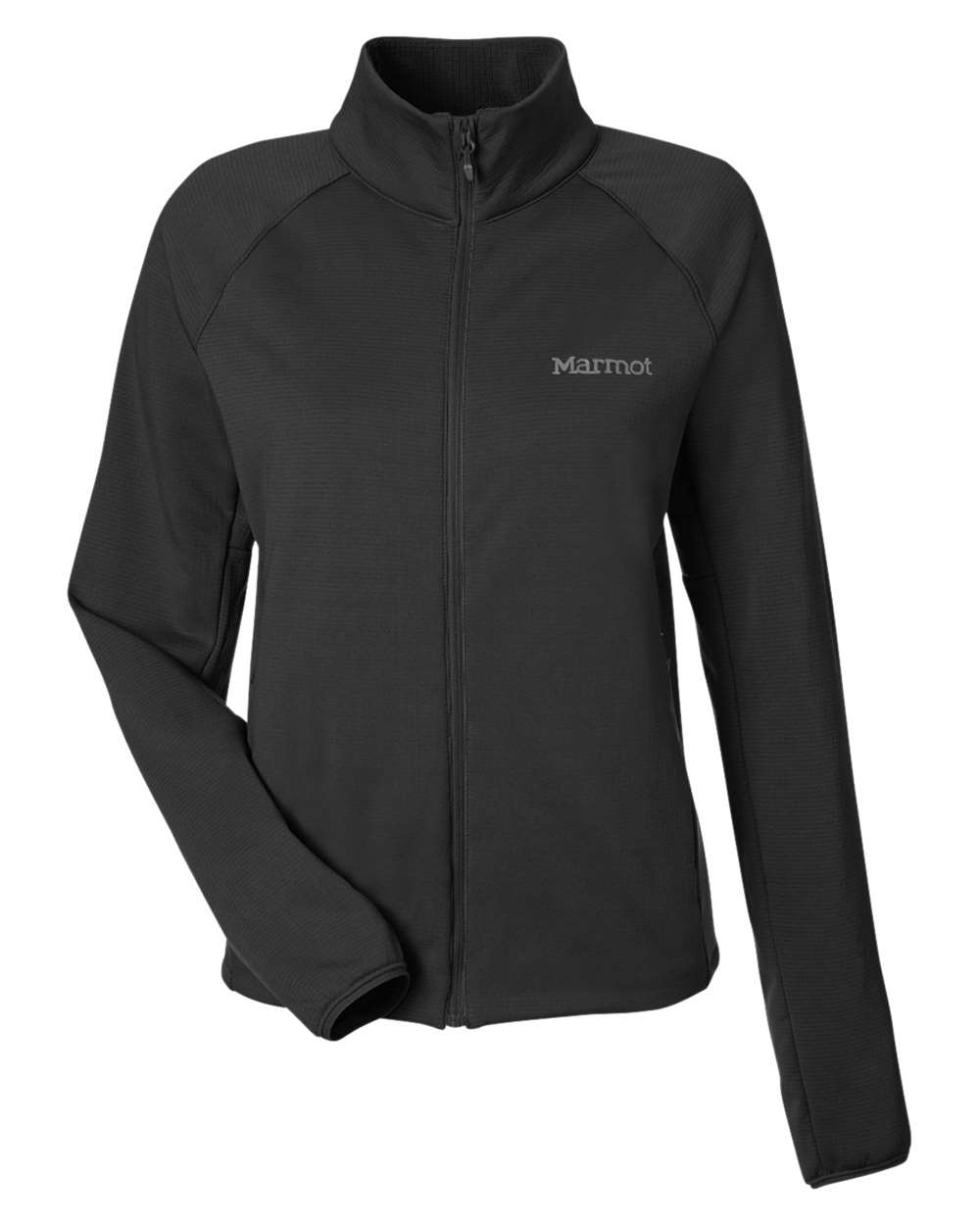 Front View of Black Women's Leconte Fleece Jacket - M15392