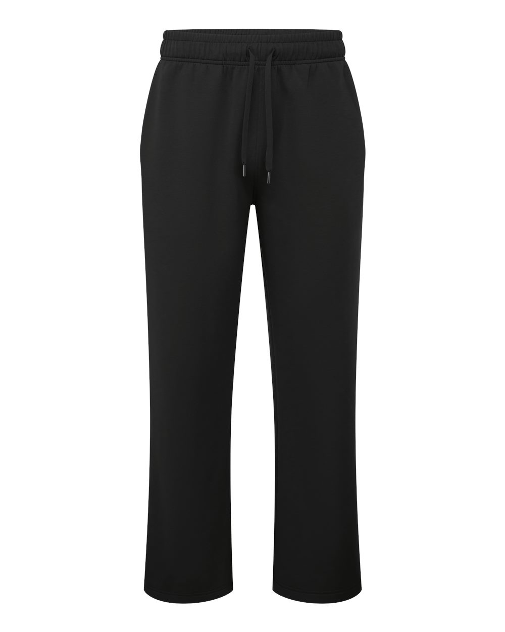 Front View of Black Women's Luxe Wide Leg Pants - TD661