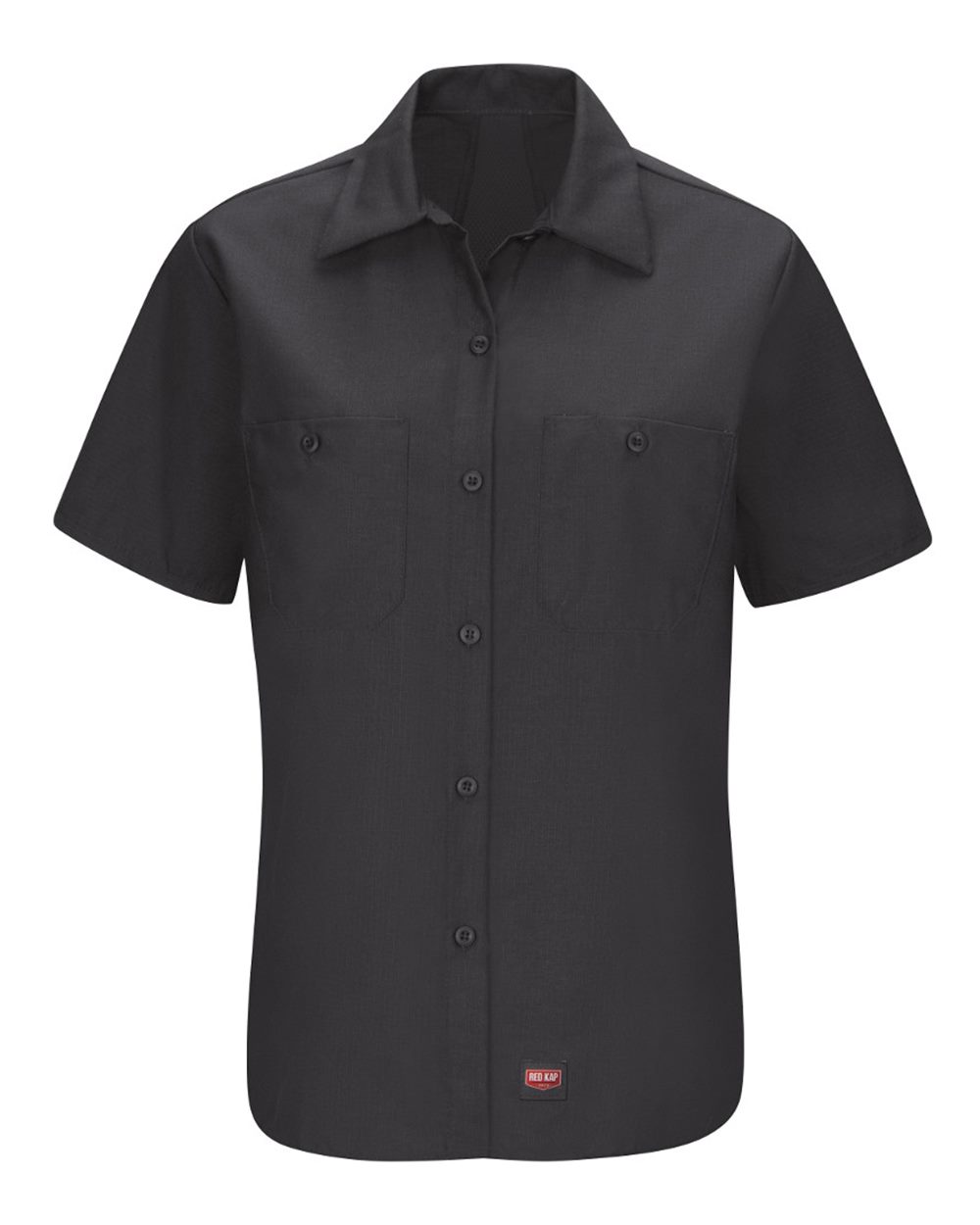 Front View of Black Women's Mimix Work Shirt - SX21