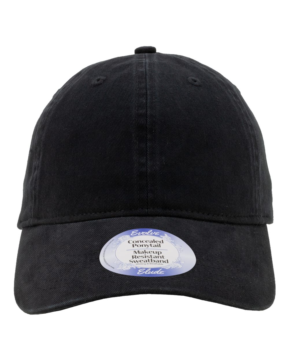 Front View of Black Women's Peach Twill Cap - KATE
