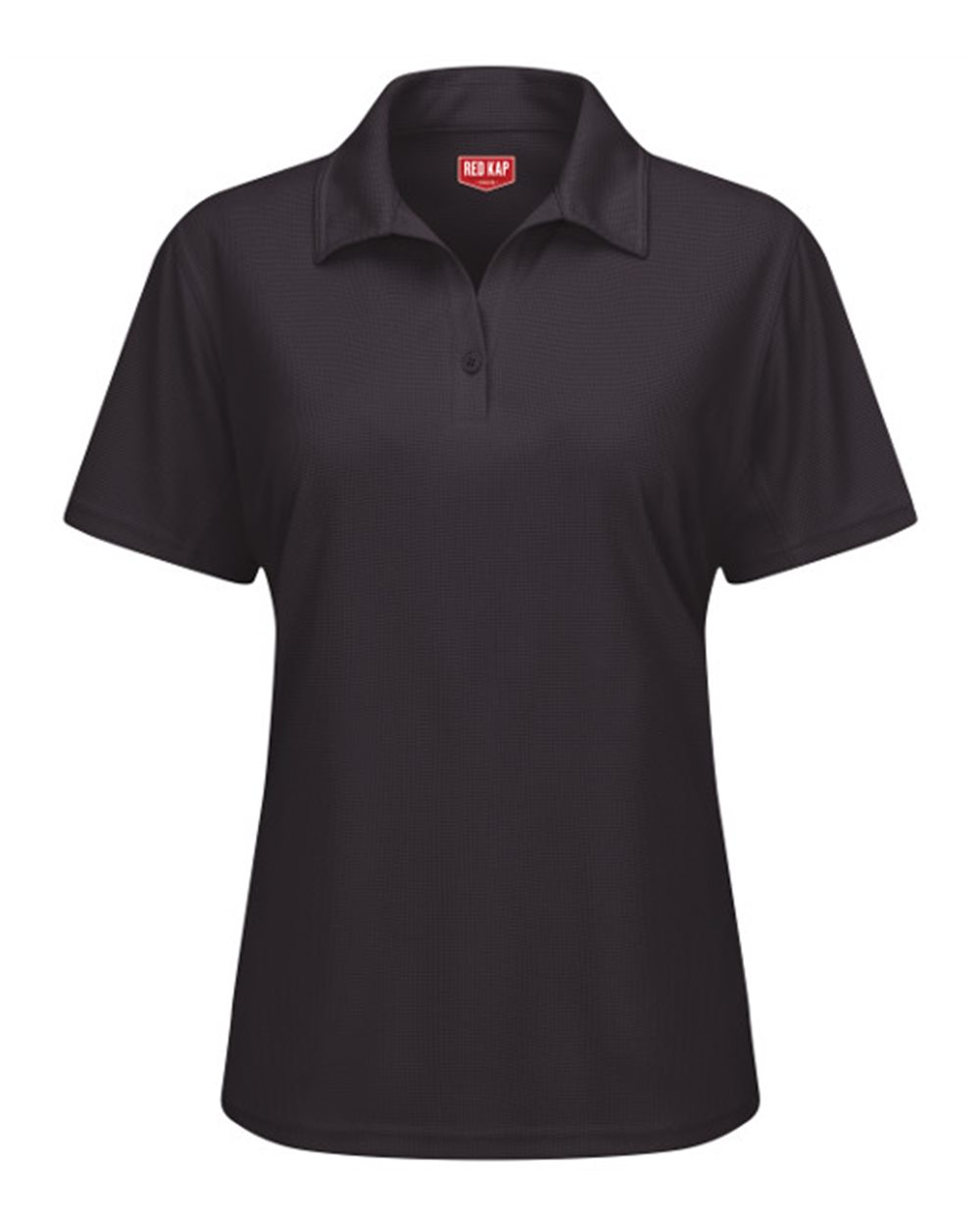Front View of Black Women's Performance Knit® Flex Series Pro Polo - SK91