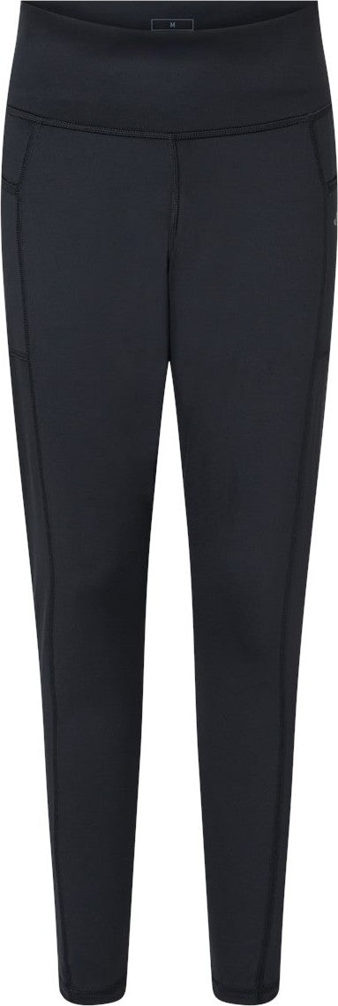 Front View of Black Women's Pocket Leggings - A1000