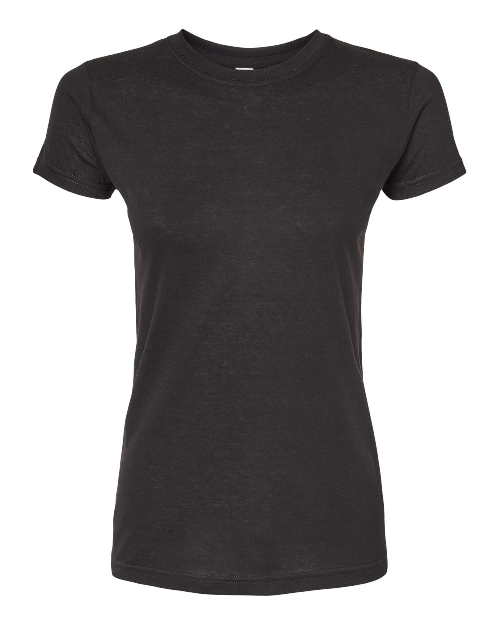 Front View of Black Women's Poly-Rich T-Shirt - 240