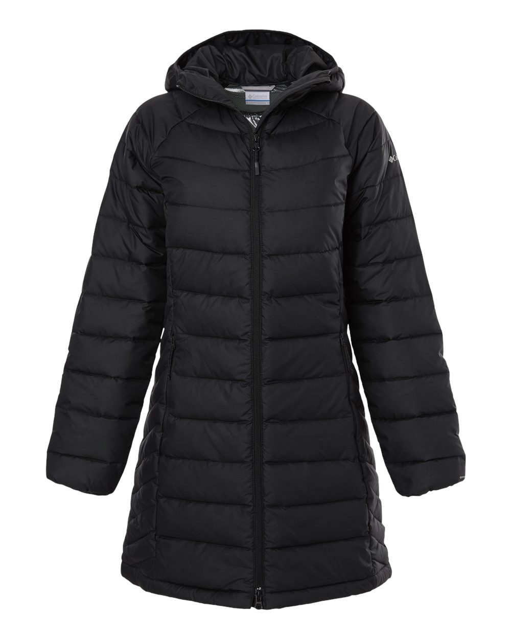 Front View of Black Women&#39;s Powder Lite™ II Mid Jacket - 217748