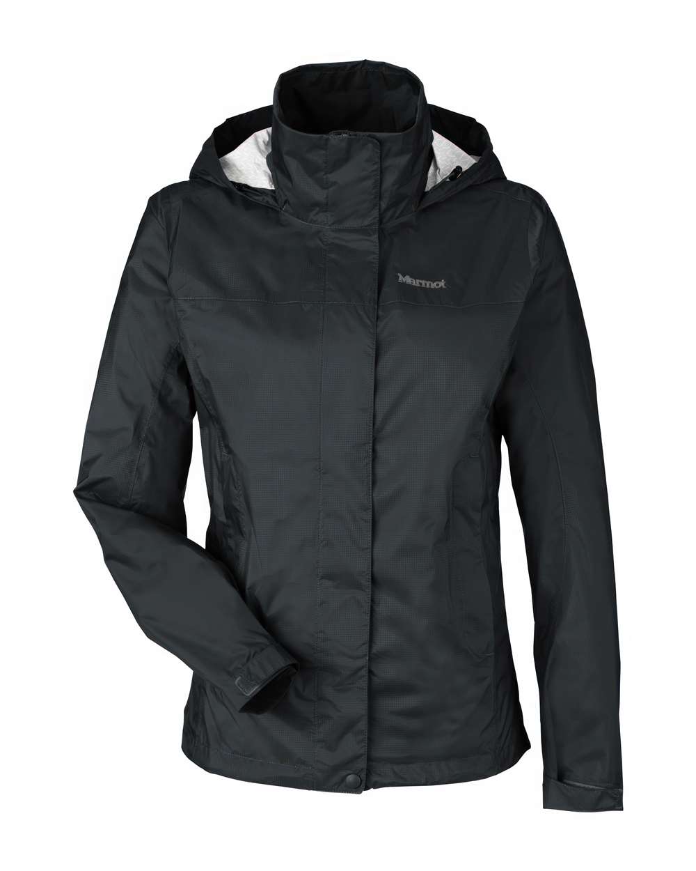 Front View of Black Women's PreCip® Eco Rain Jacket - M15866