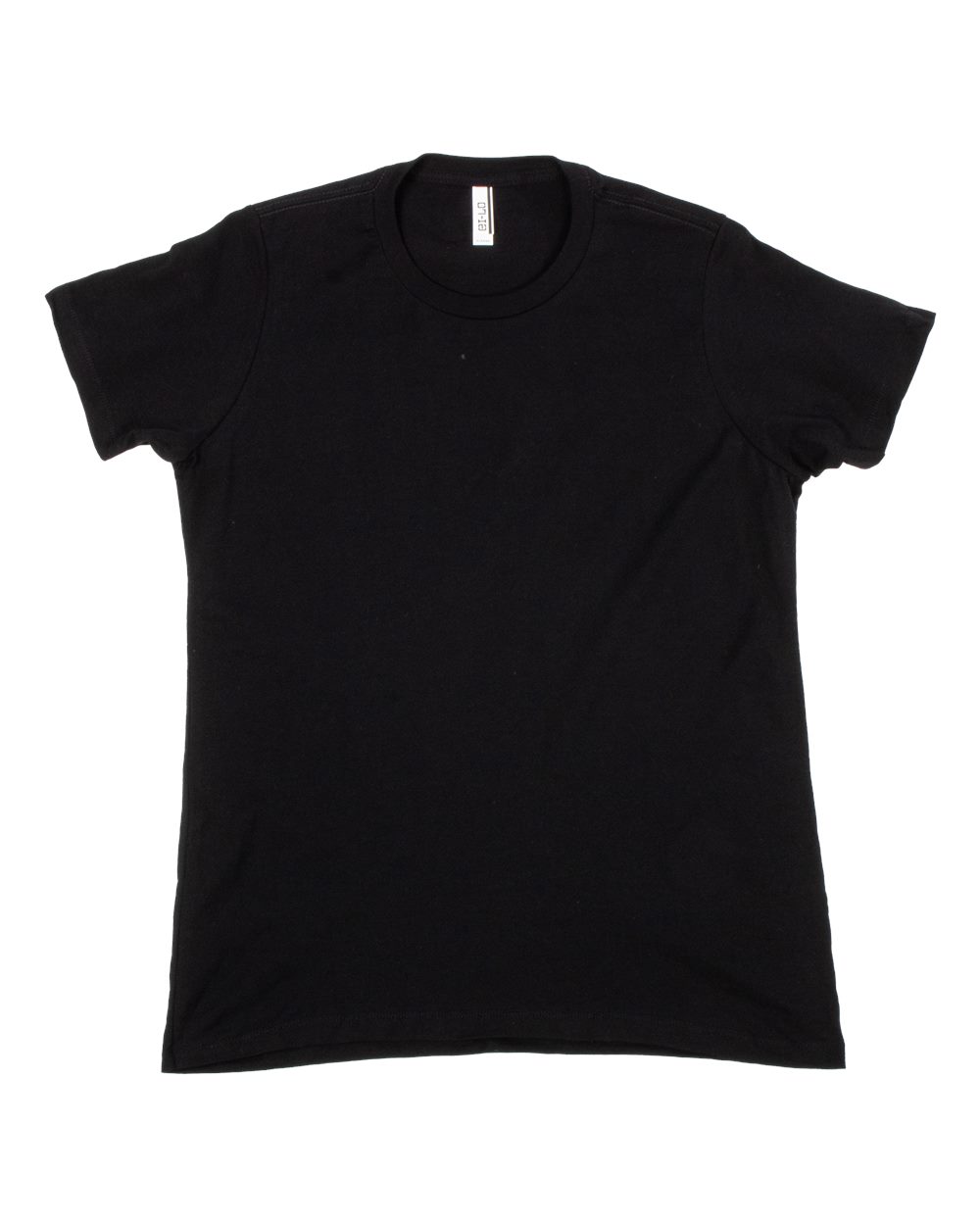 Front View of Black Women's Premium Cotton T-Shirt - 3620