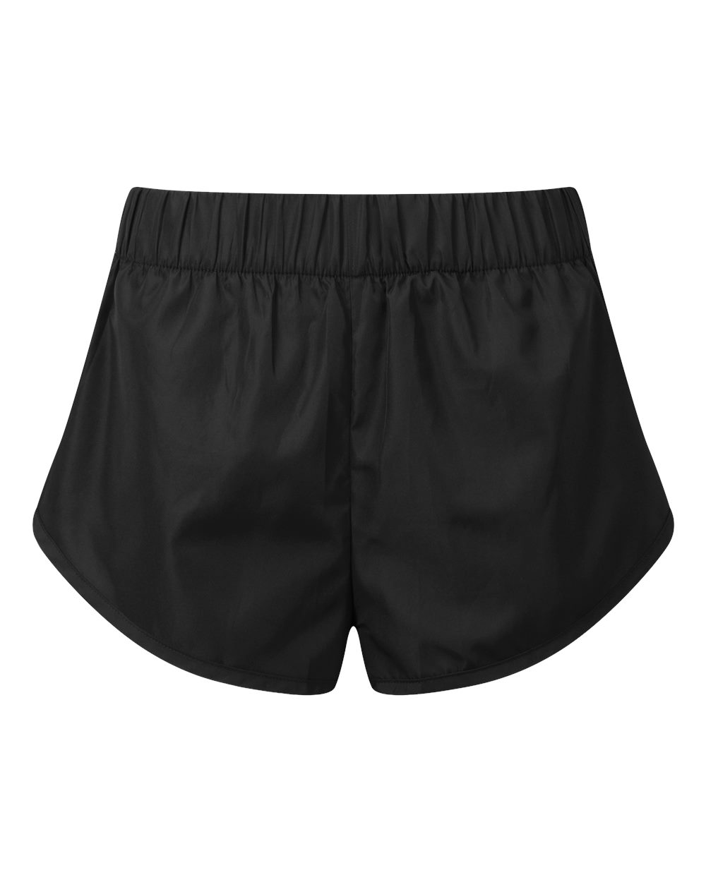 Front View of Black Women's Running Shorts - TD049 plain