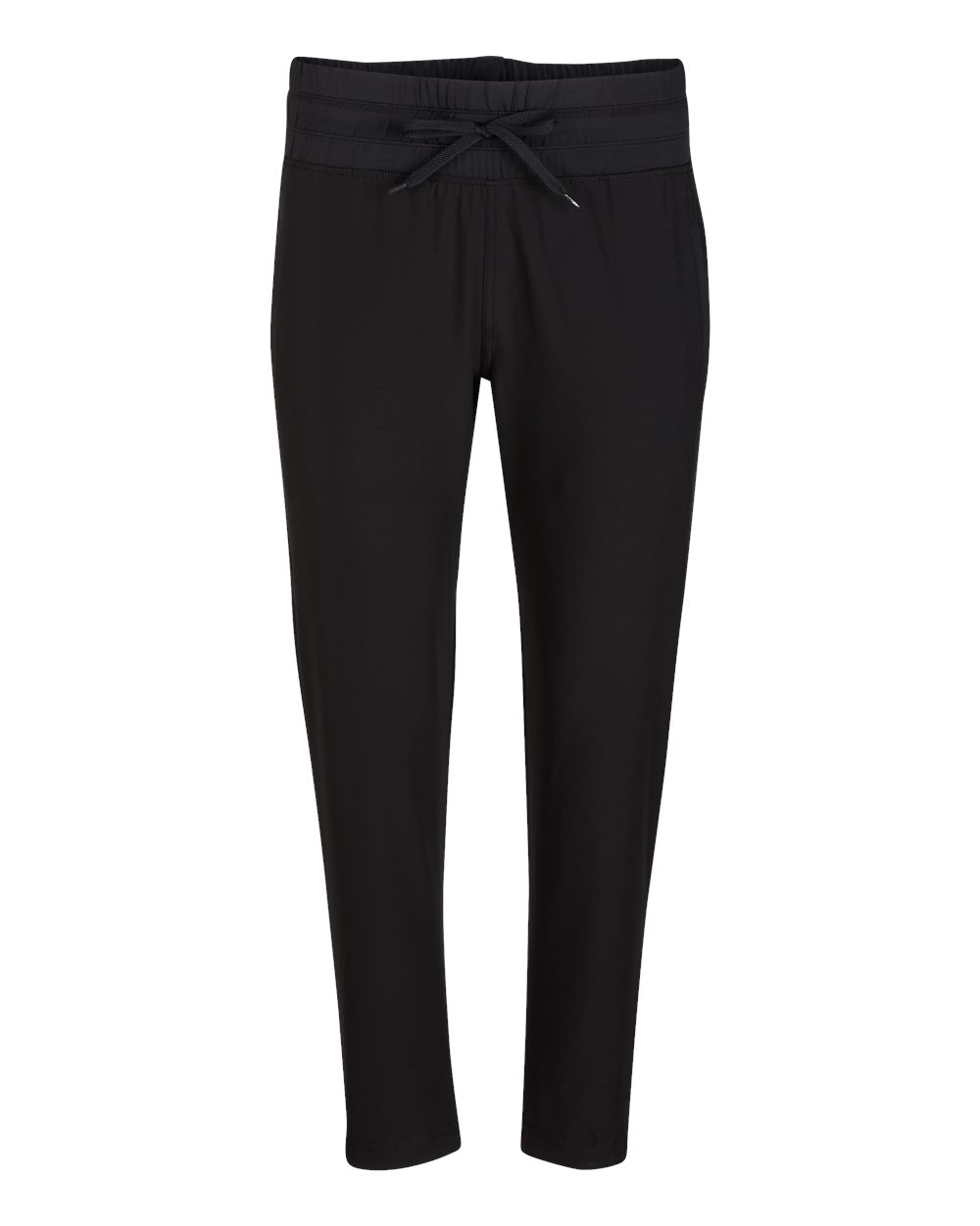 Front View of Black Women's Sport Joggers - BW6201
