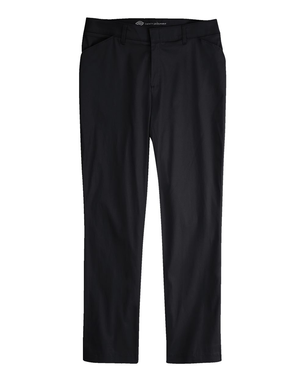 Front View of Black Women's Stretch Twill Pants - FW31