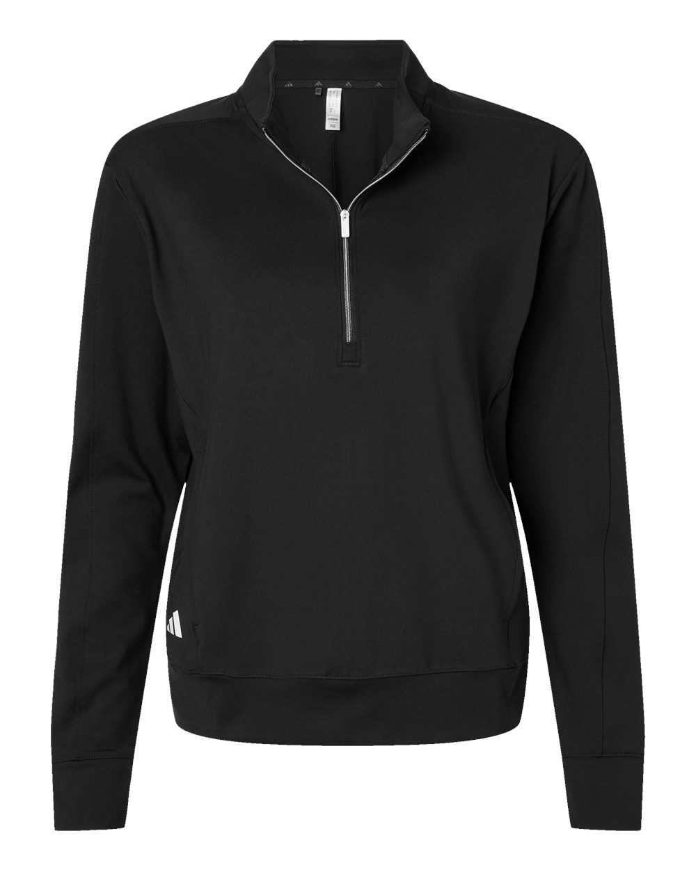 Front View of Black Women&#39;s Ultimate365 Quarter-Zip Pullover - A1002
