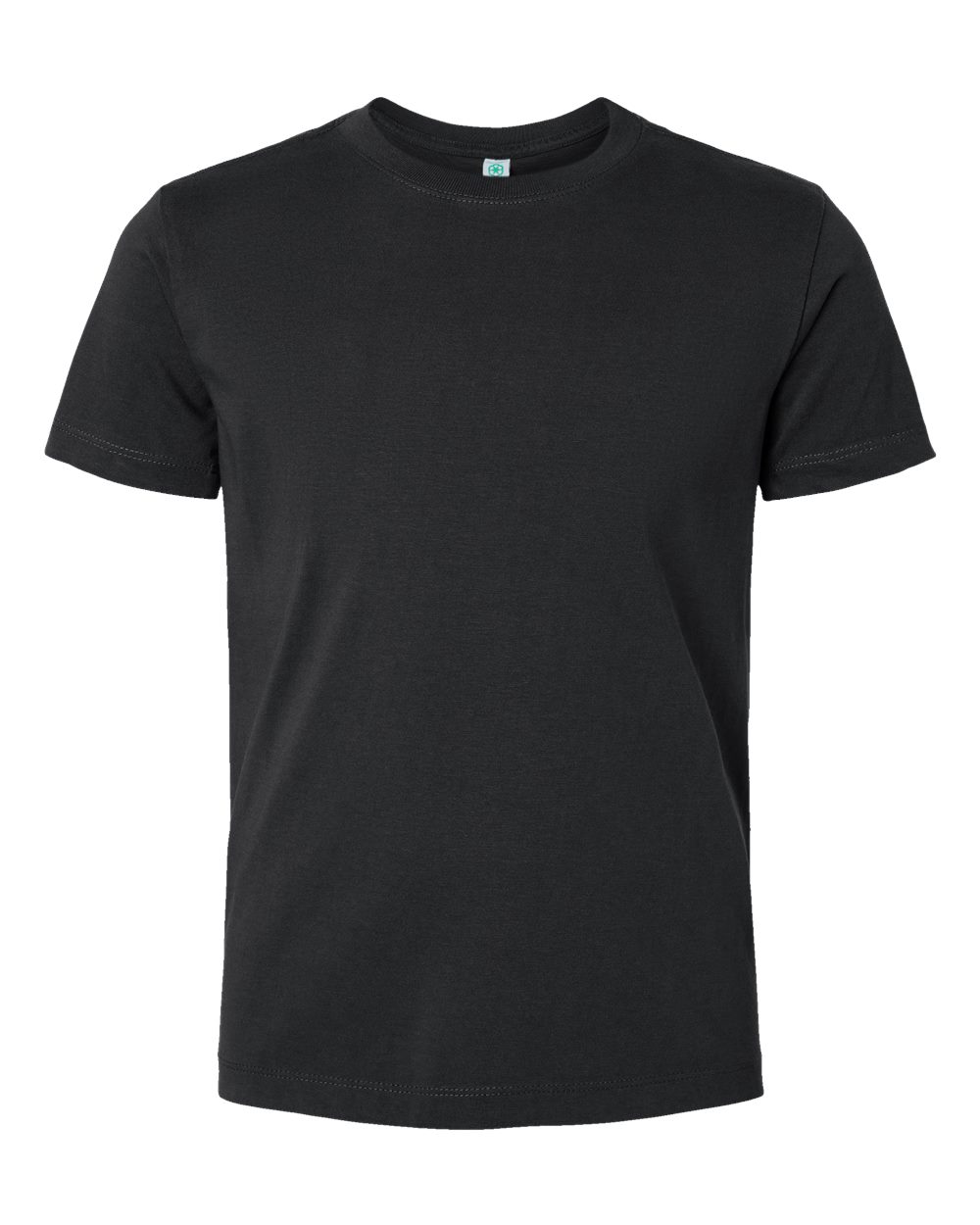 Front View of Black Youth Classic T-Shirt - 202