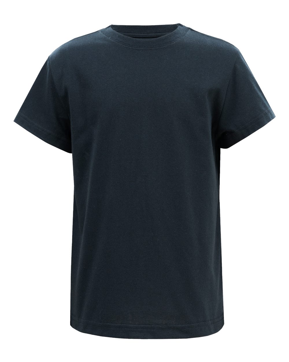 Front View of Black Youth Eco T-Shirt - EY100