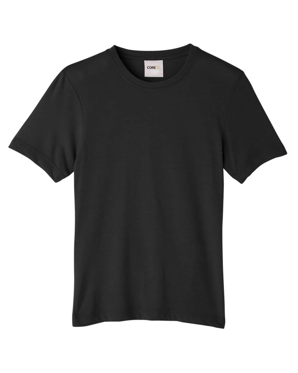Front View of Black Youth Fusion ChromaSoft™ Performance T-Shirt - CE111Y