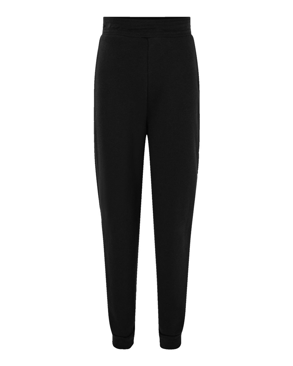 Front View of Black Youth Jogger Sweatpants - 3727Y