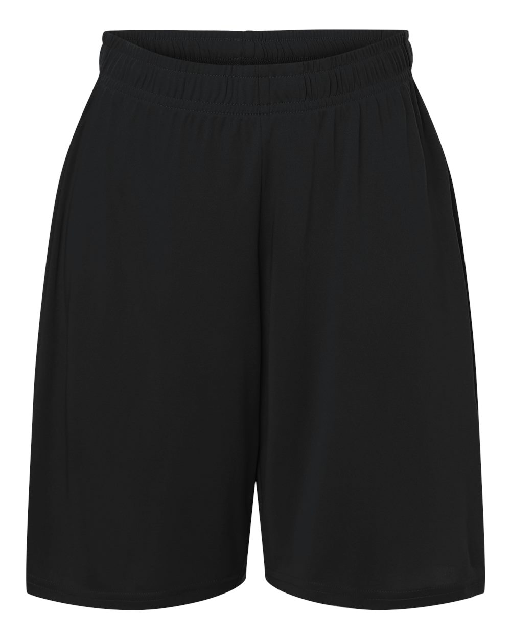 Front View of Black Youth Pro-Lock Performance 7" Shorts with Pockets - 48SH0Y plain
