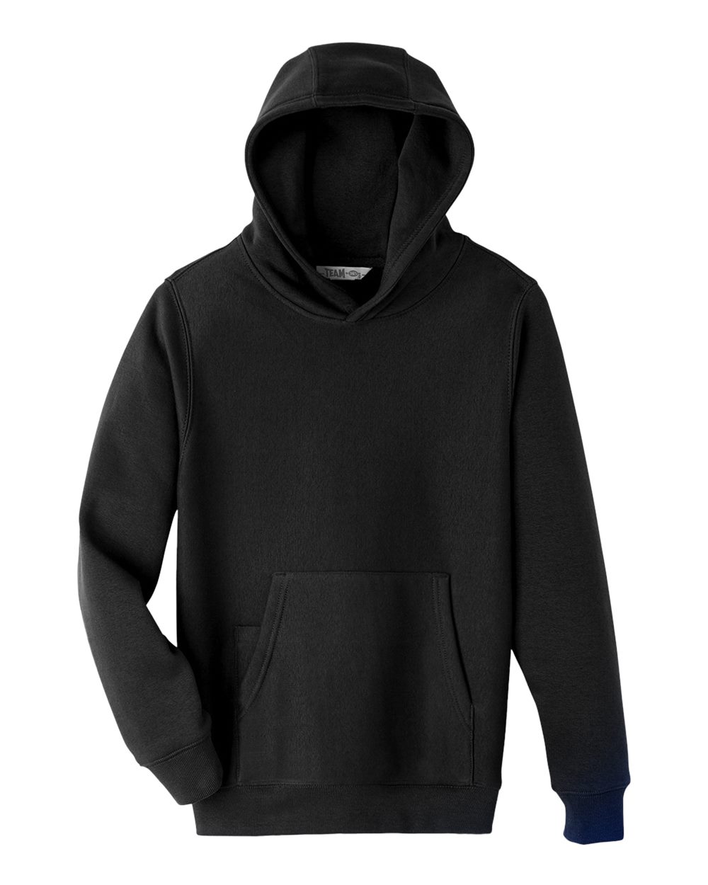 Front View of Black Youth Zone HydroSport™ Heavyweight Pullover Hooded Sweatshirt - TT96Y