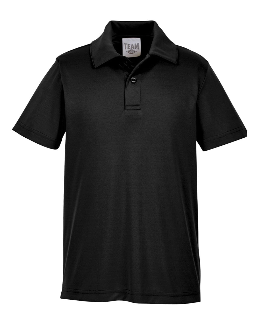 Front View of Black Youth Zone Performance Polo - TT51Y