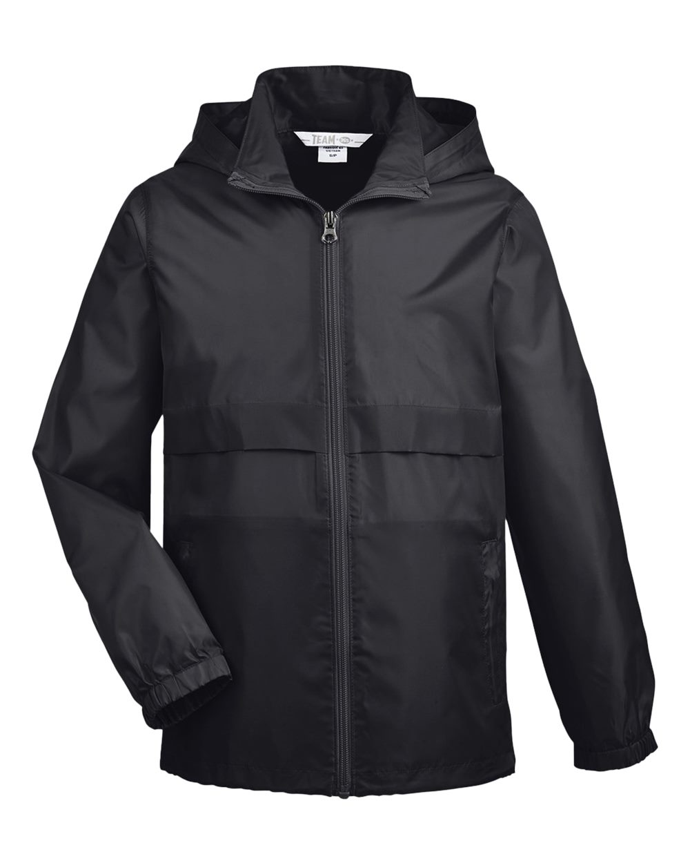 Front View of Black Youth Zone Protect Lightweight Jacket - TT73Y