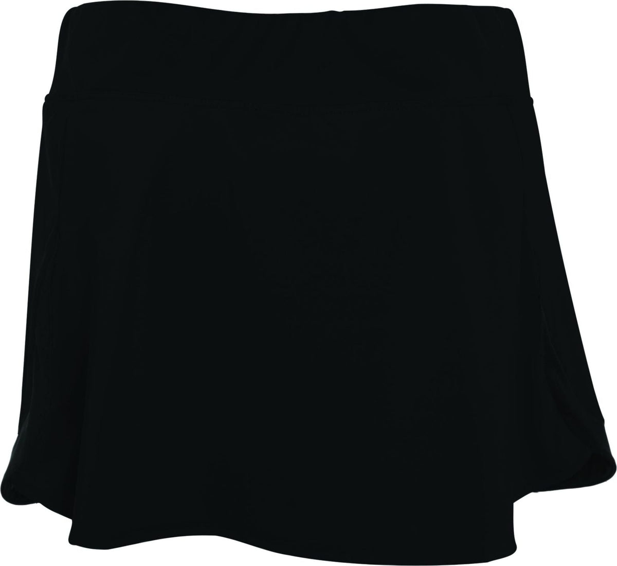 Front View of BLACK/BLACK LDS ACTION COLOR BLOCK SKORT
