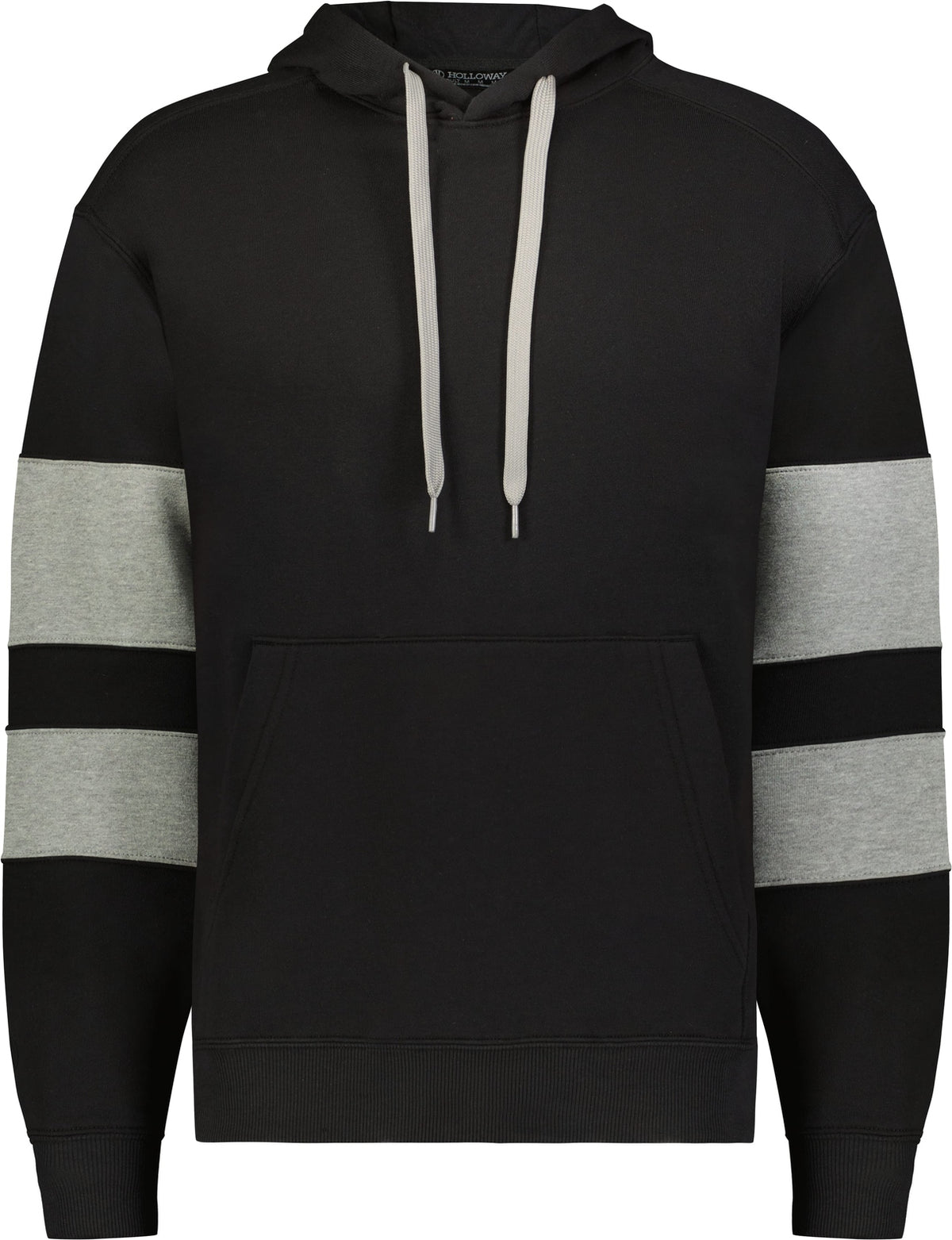 Front View of BLACK/CHARCOAL HEATHER JACKSON WAY HOODIE