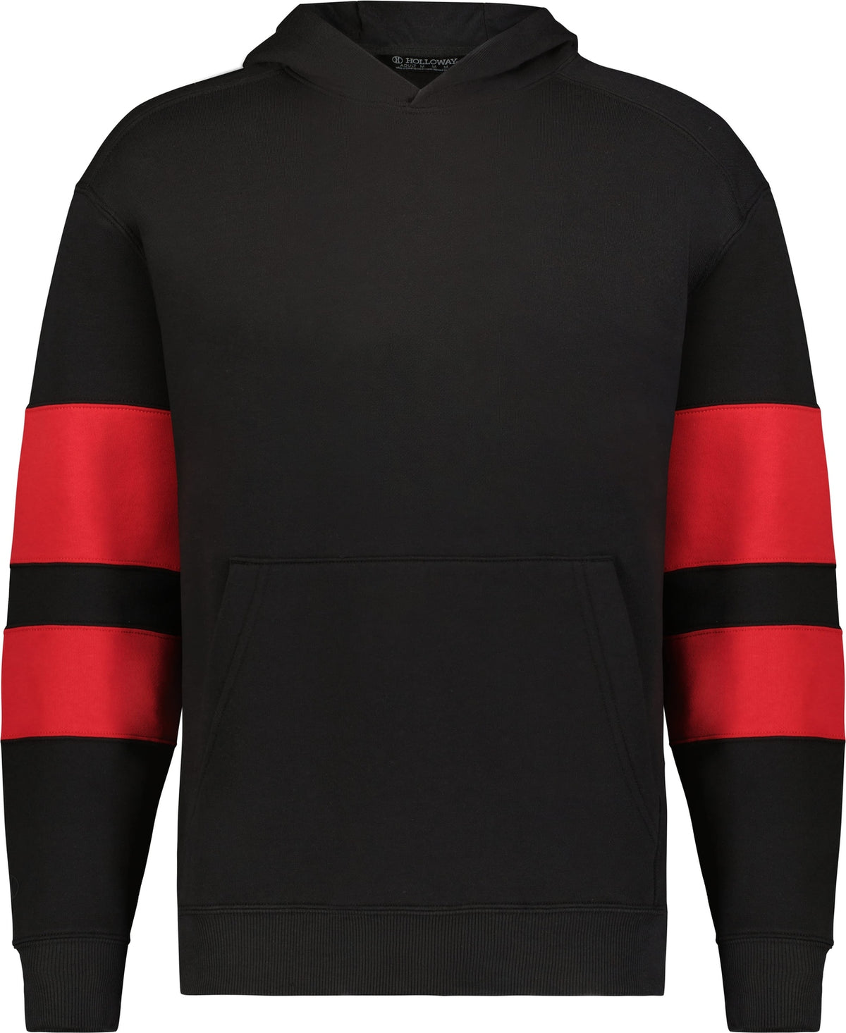 Front View of BLACK/SCARLET YTH JACKSON WAY HOODIE