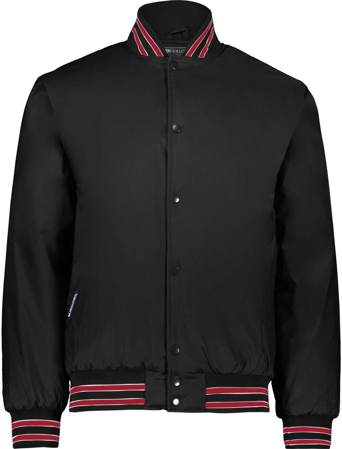 Front View of BLACK/SCARLET/WHITE HERITAGE JACKET