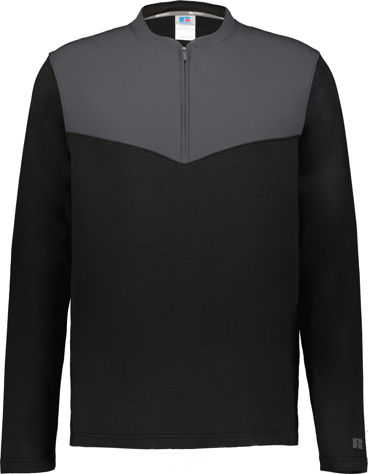 BLACK/STEALTH SIDELINE GRID 1/4 ZIP PULLOVER