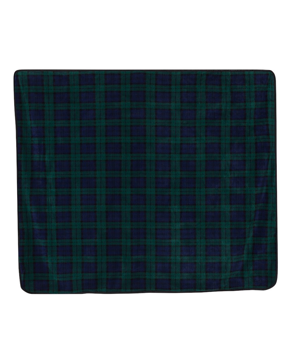 Front View of Blackwatch Polyester/Nylon Patterned Picnic Blanket - 8702 plain
