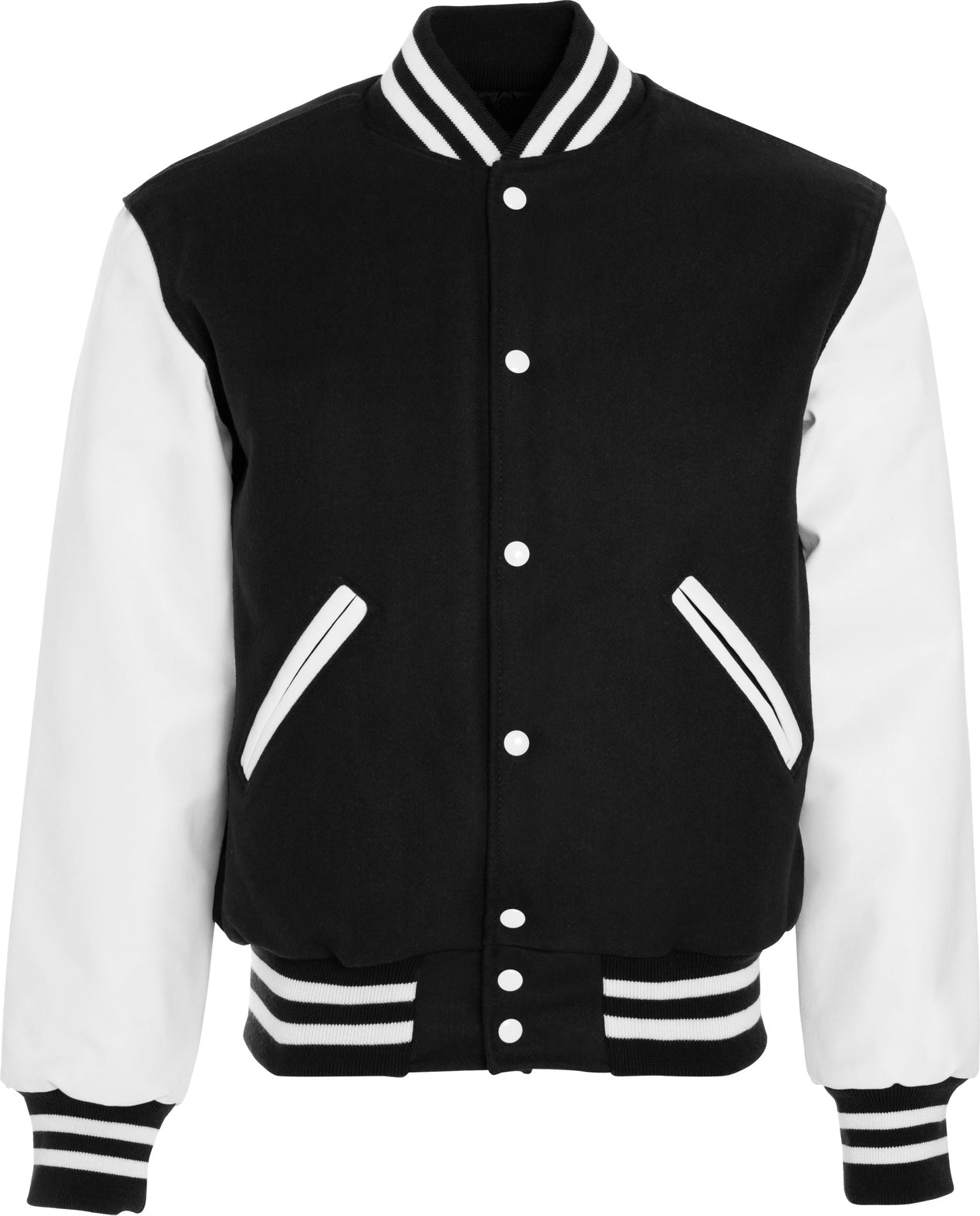 BLACK/WHITE AWARD WOOL JACKET