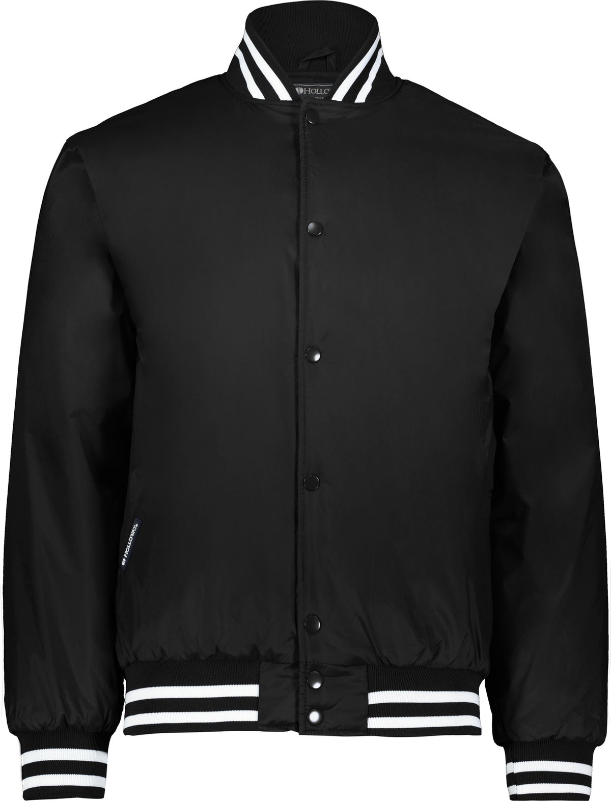 Front View of BLACK/WHITE HERITAGE JACKET