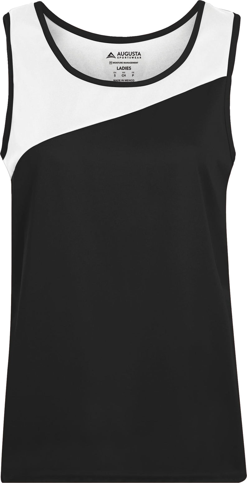 Front View of BLACK/WHITE LADIES ACCELERATE JERSEY