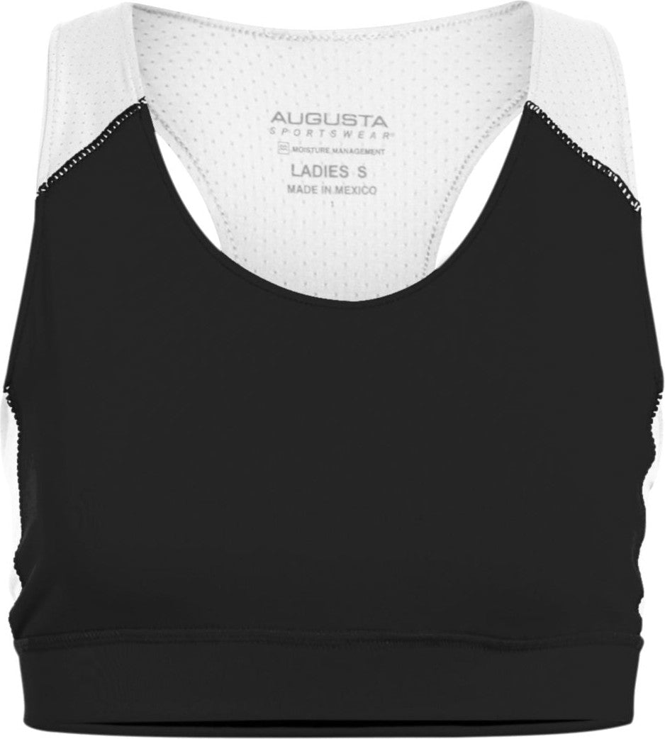 BLACK/WHITE LADIES ALL SPORT SPORTS BRA