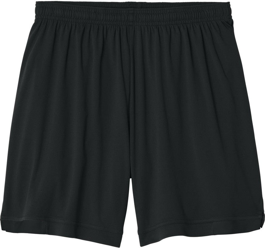 Front View of Blk/Blk Sport-Tek Club 7" Short ST442
