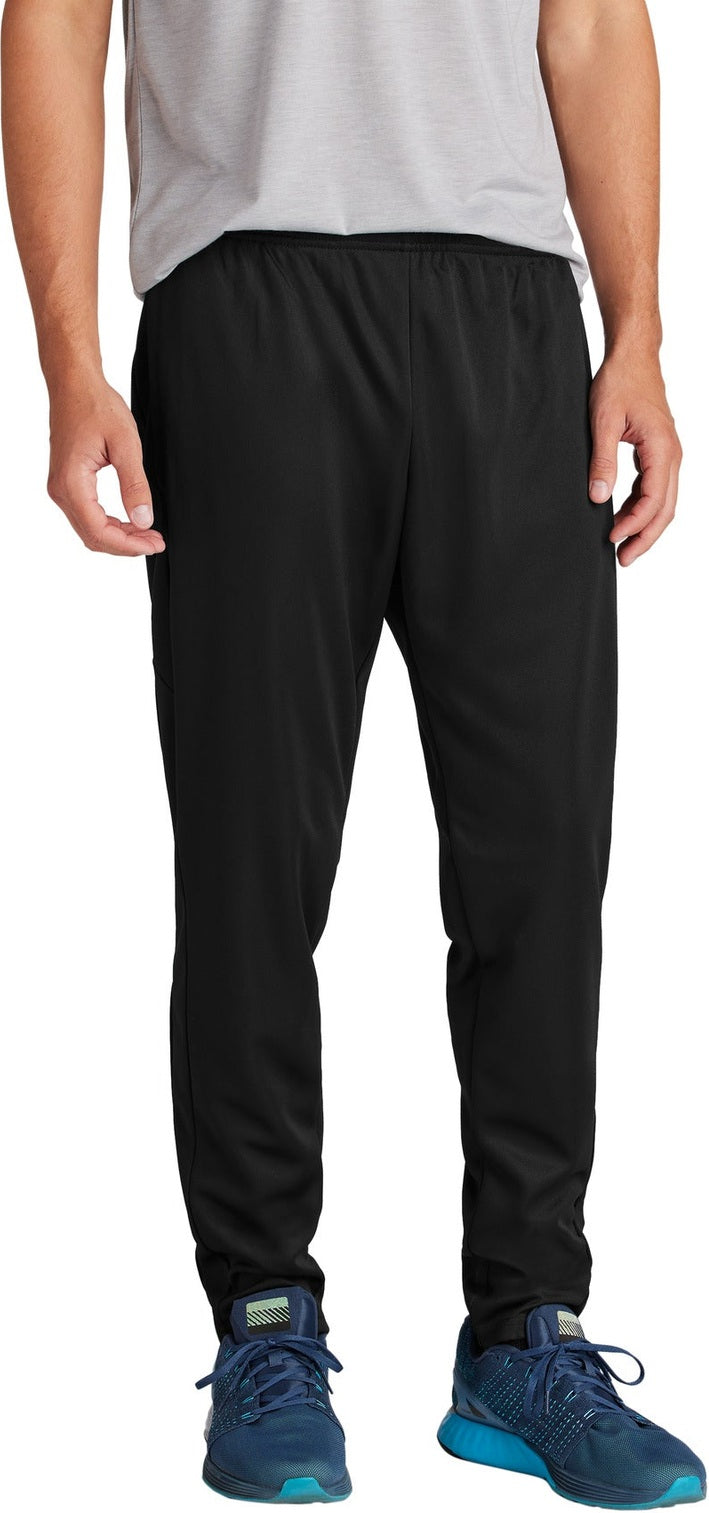Front View of Blk/Blk Sport-Tek Travel Pant PST800