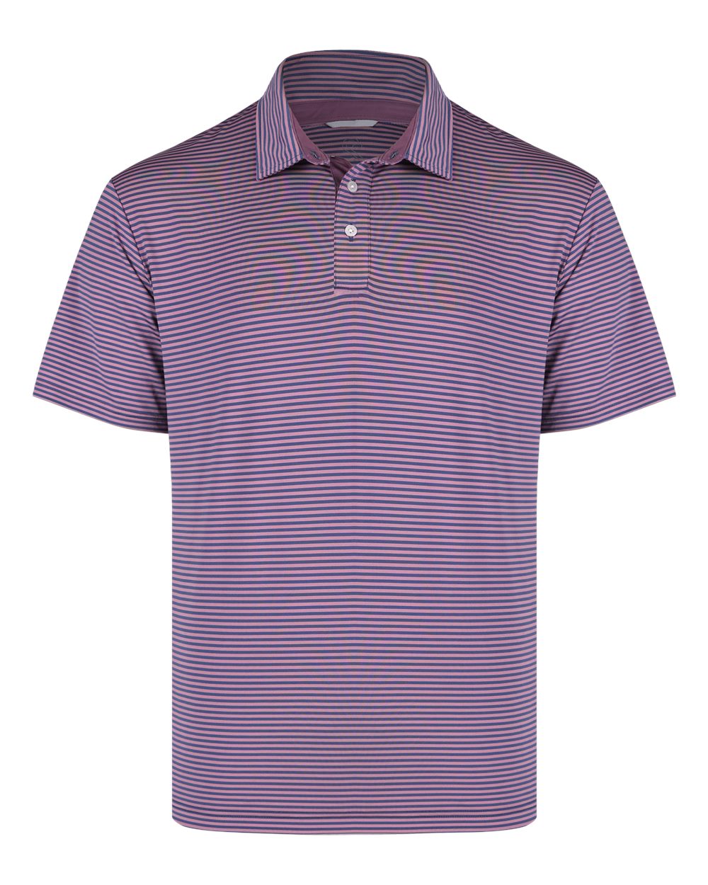 Front View of Blue Horizon Men's Smith Striped Polo - SW1110 plain