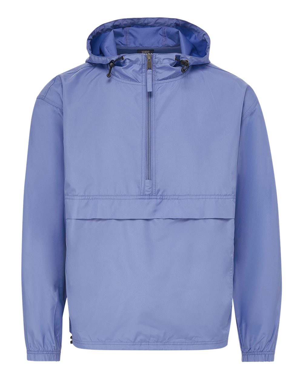 Front View of Blue Iris Men's Pioneer Packable Wind Breaker Jacket - 25602 plain