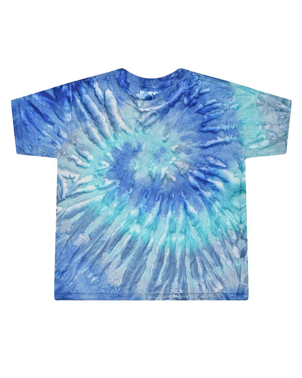 Front View of Blue Jerry Toddler Tie-Dyed T-Shirt - 1160
