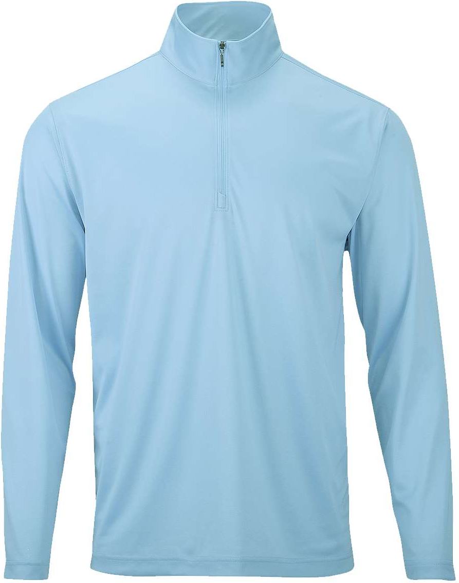 Front View of Blue Mist Breckenridge Quarter-Zip Pullover - 164
