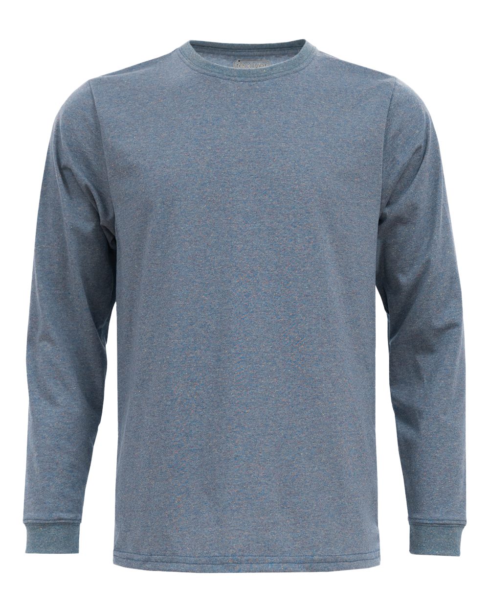 Front View of Blue Rainbow Eco Long Sleeve T-Shirt - EC102