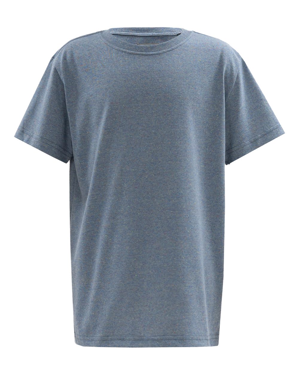 Front View of Blue Rainbow Youth Eco T-Shirt - EY100