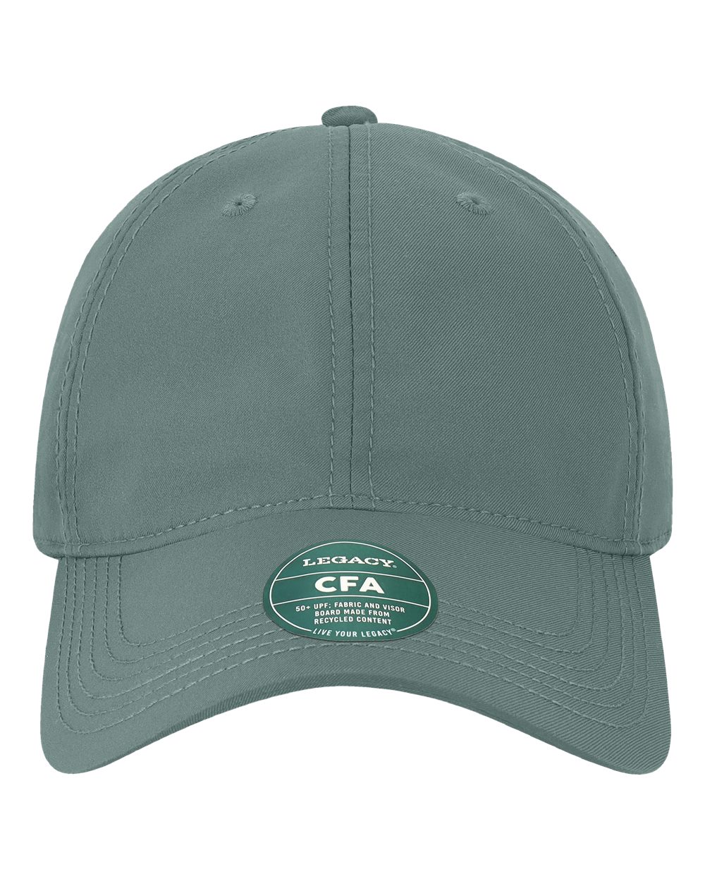 Front View of Blue Steel Cool Fit Adjustable Cap - CFA