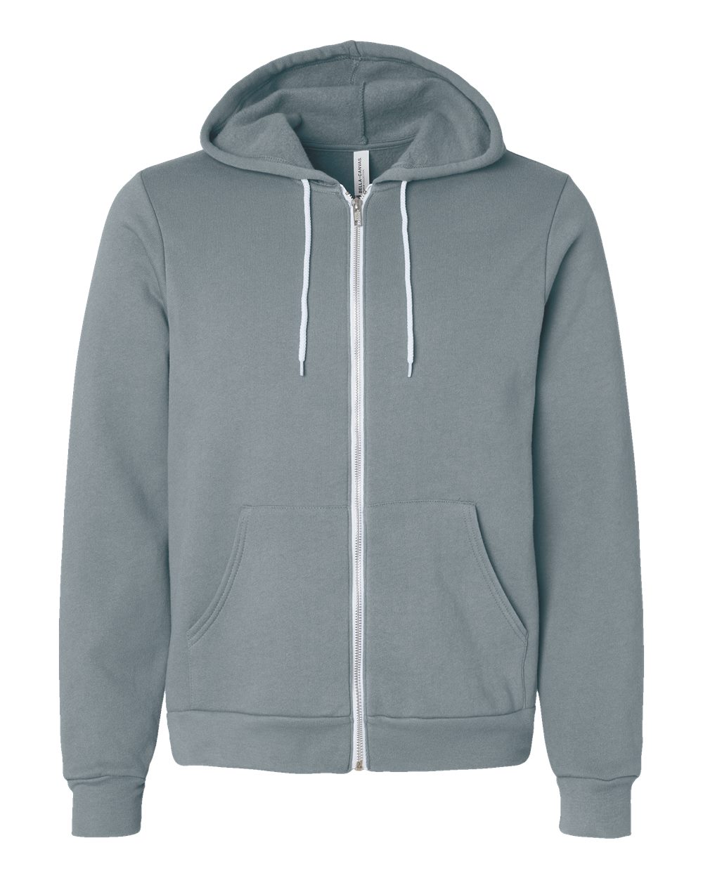 Front View of Blue Storm Sponge Fleece Full-Zip Hoodie - 3739
