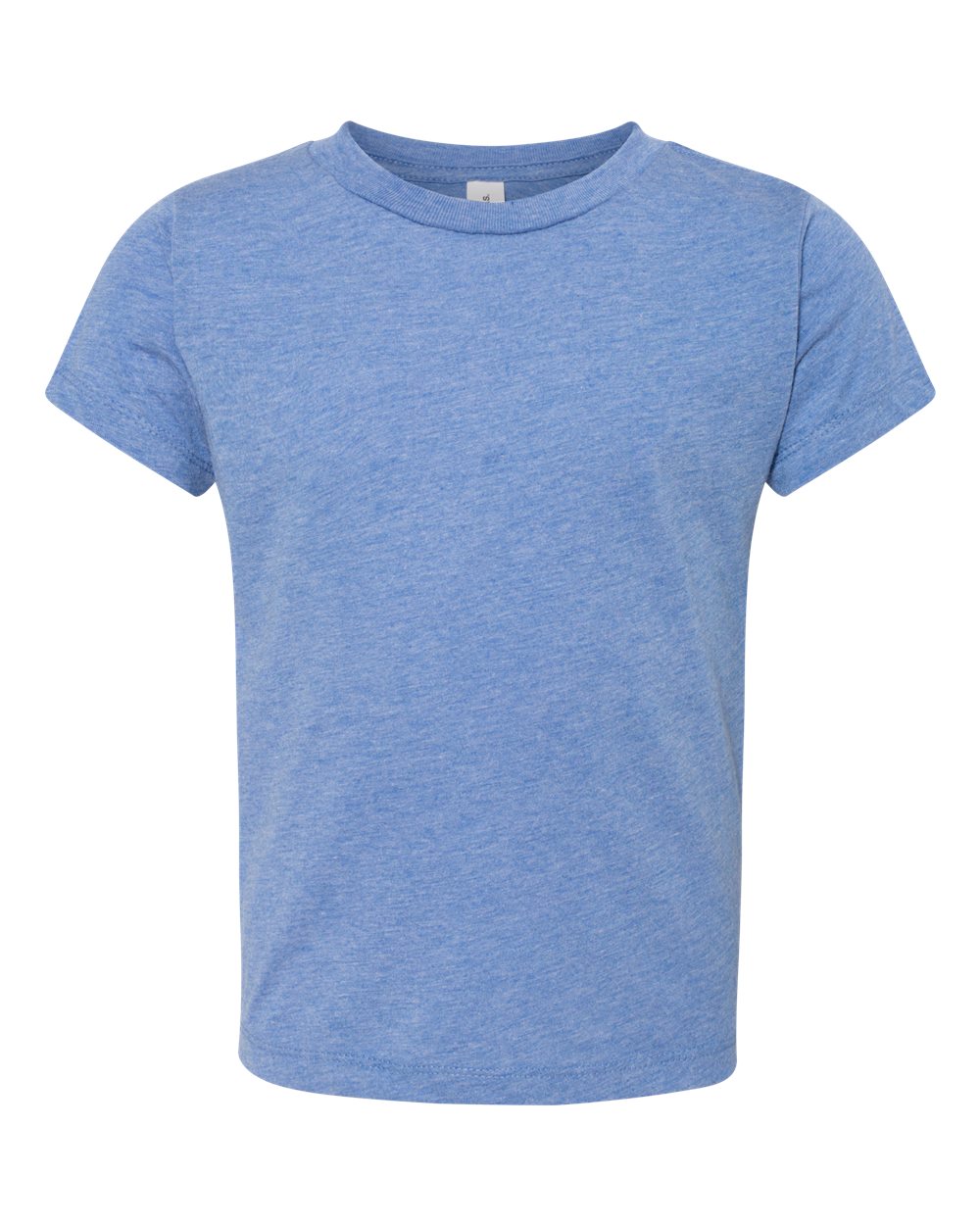 Front View of Blue Triblend Toddler Triblend Tee - 3413T