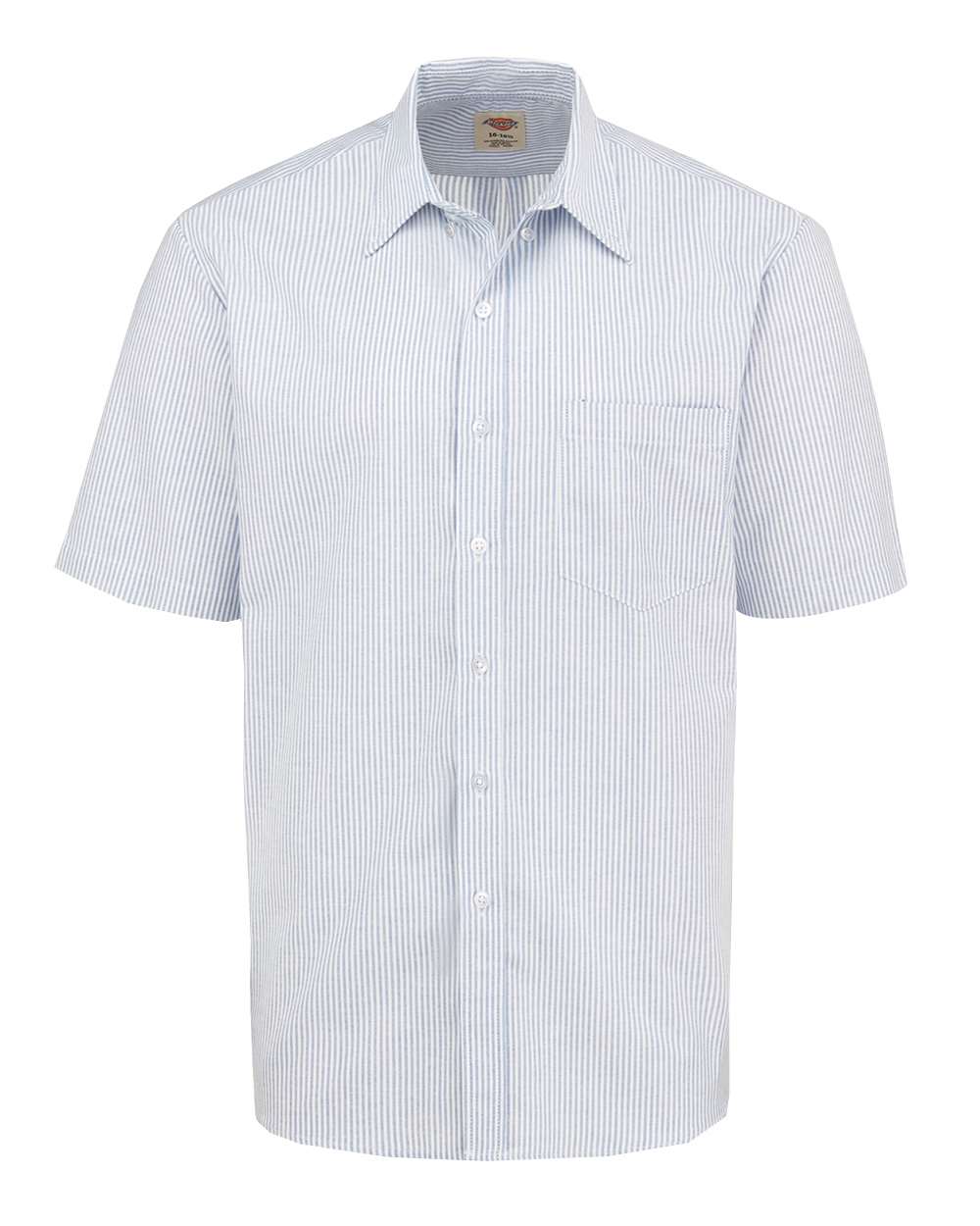 Blue/ White Stripe Short Sleeve Oxford Shirt - SSS46