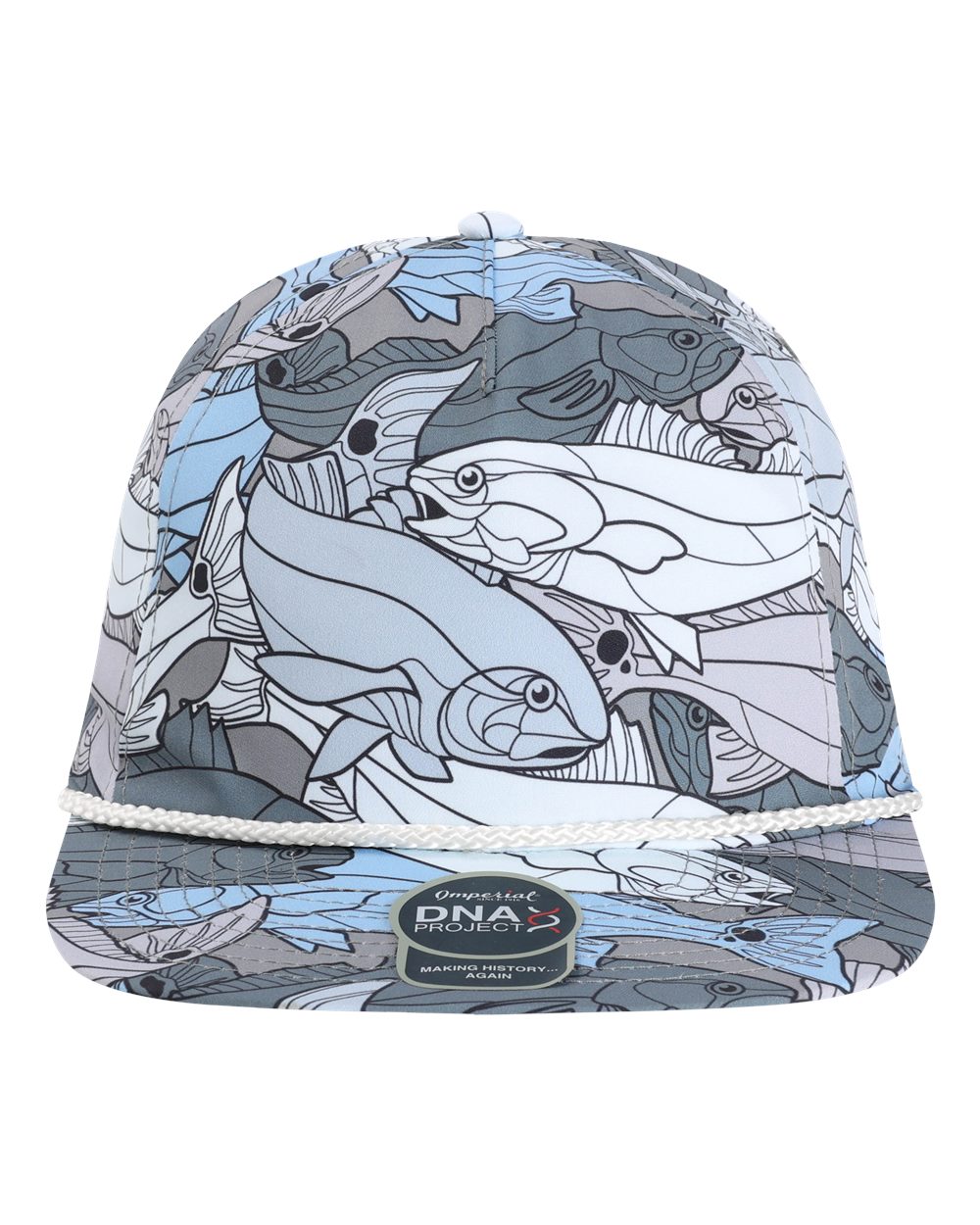 Front View of Blue/ White The Golden Hour Cap - DNA014